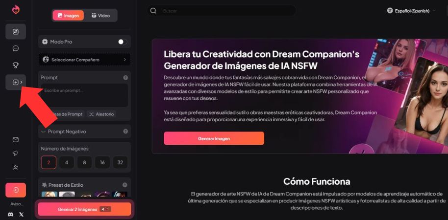 Korak 1 Kliknite na Generiraj u meniju s lijeve strane