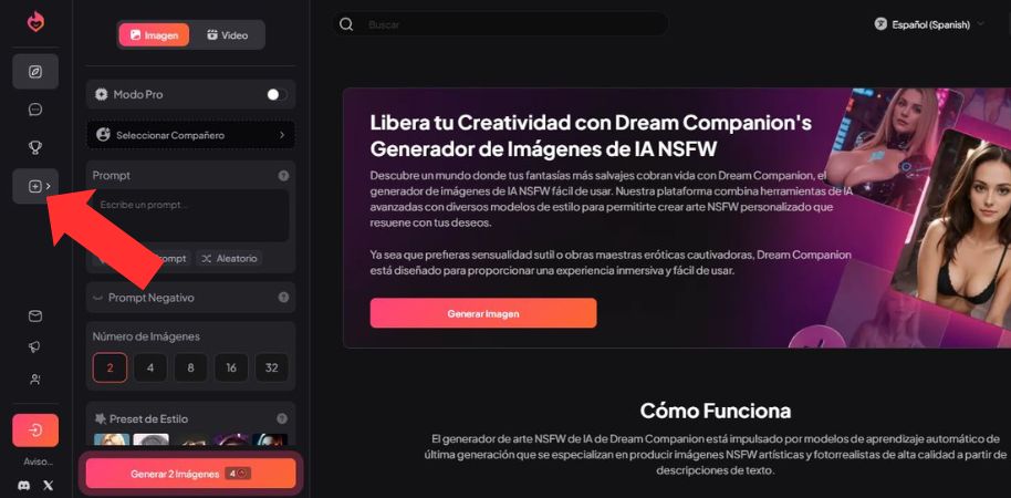 Korak 1 Odaberite opciju Generiraj“ (lijevi bočni meni)