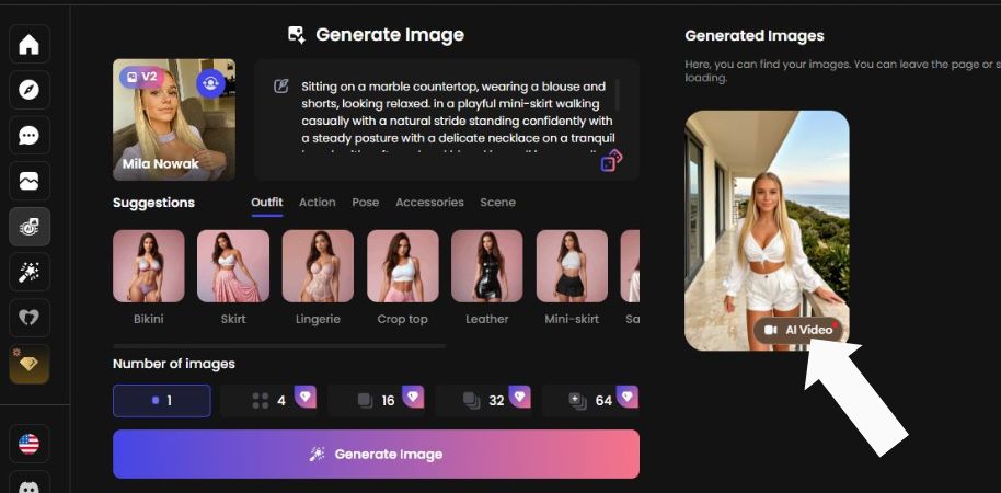 Korak 1 je otvaranje generirane slike