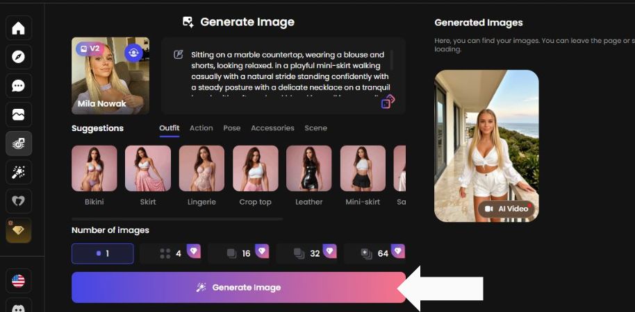 Korak 5 Kliknite na dugme Generiraj sliku